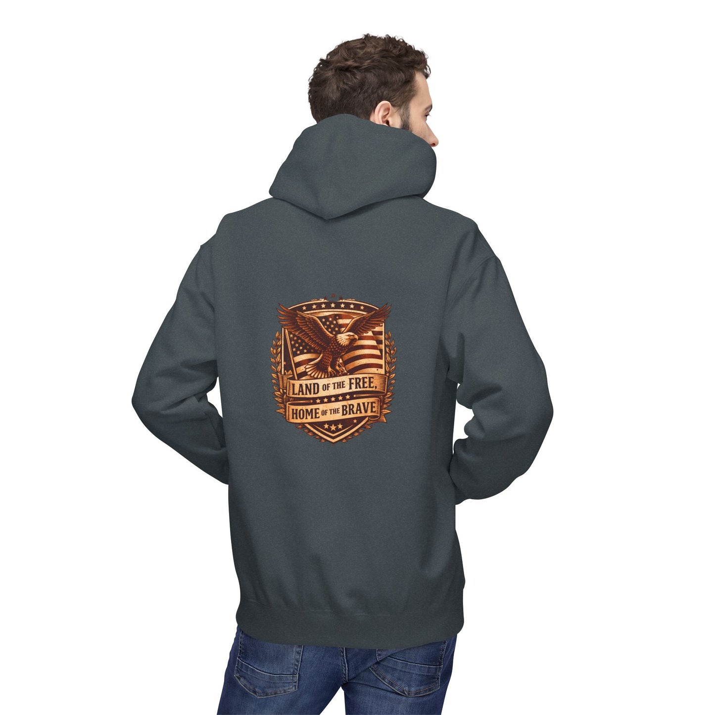 Land of the Free Eagle Shield hoodie | patriotic America emblem