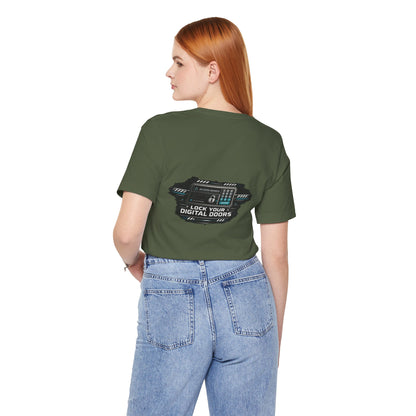 Lock Your Digital Doors T-Shirt | Cybersecurity Tech Tee