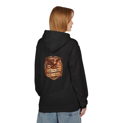 Land of the Free Eagle Shield hoodie | patriotic America emblem
