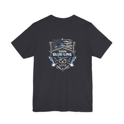 Thin Blue Line Shirt, Law Enforcement Graphic Tee, Police Support T-Shirt, First Responder Gift, Duty Inspired Apparel