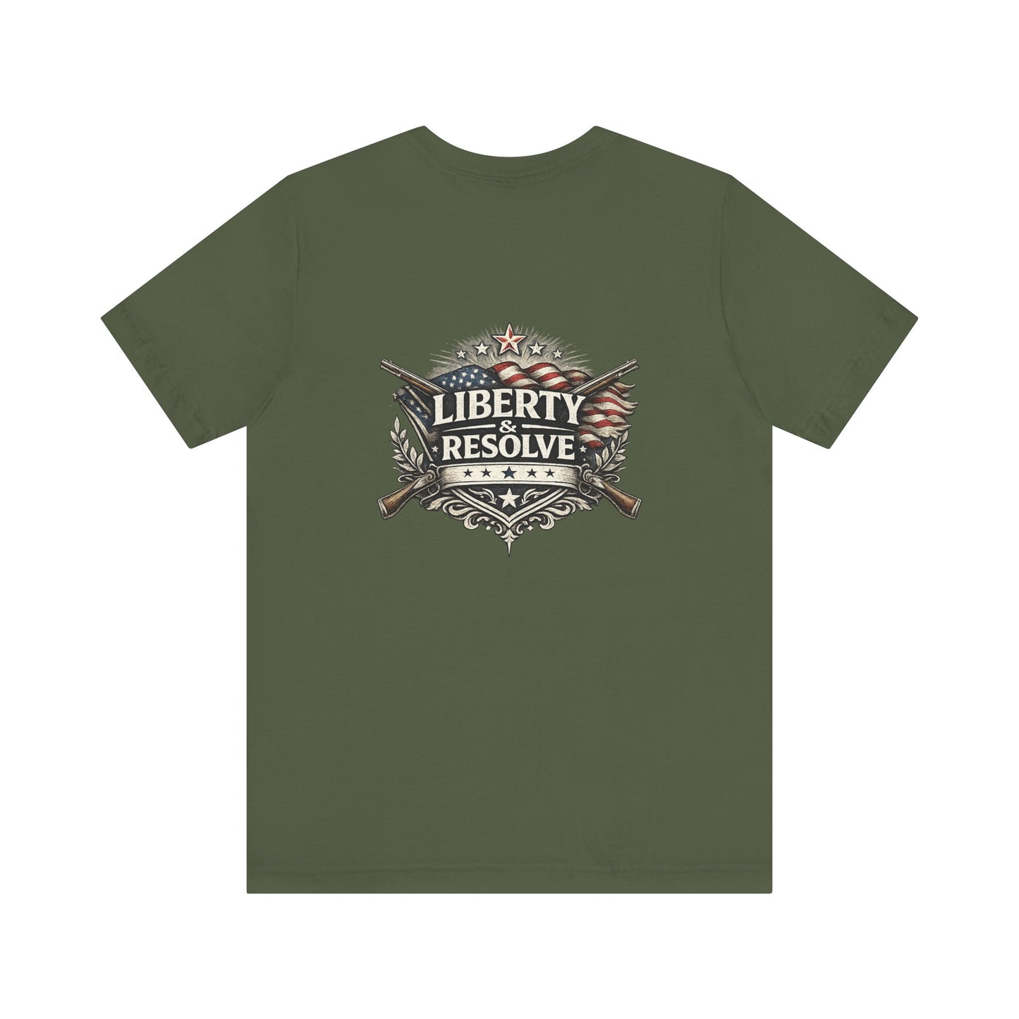 Liberty & Resolve logo T-Shirt | American Flag Graphic T-Shirt | USA Apparel | Freedom