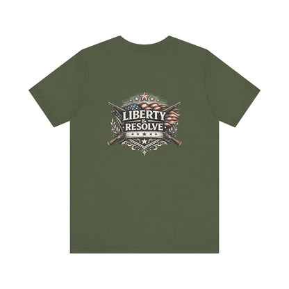 Liberty & Resolve logo T-Shirt | American Flag Graphic T-Shirt | USA Apparel | Freedom