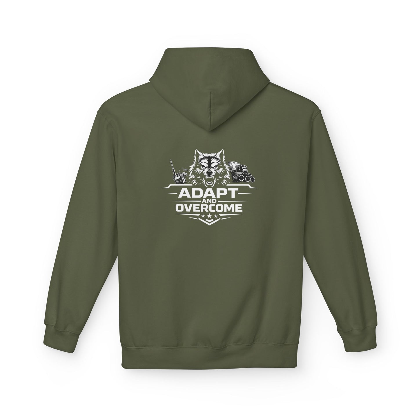 Adapt and Overcome Tactical Wolf Hoodie | Military Wolf Graphic Hoodie