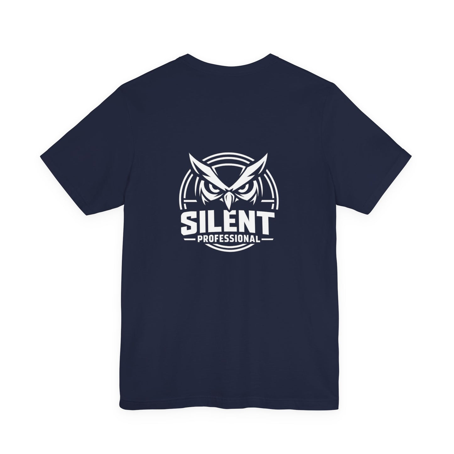 Silent Professional T-Shirt, Tactical Owl T-Shirt, Military Inspired Graphic Tee, Minimalist Combat Style Shirt, Black Tee White Print