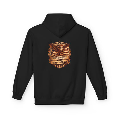 Land of the Free Eagle Shield hoodie | patriotic America emblem