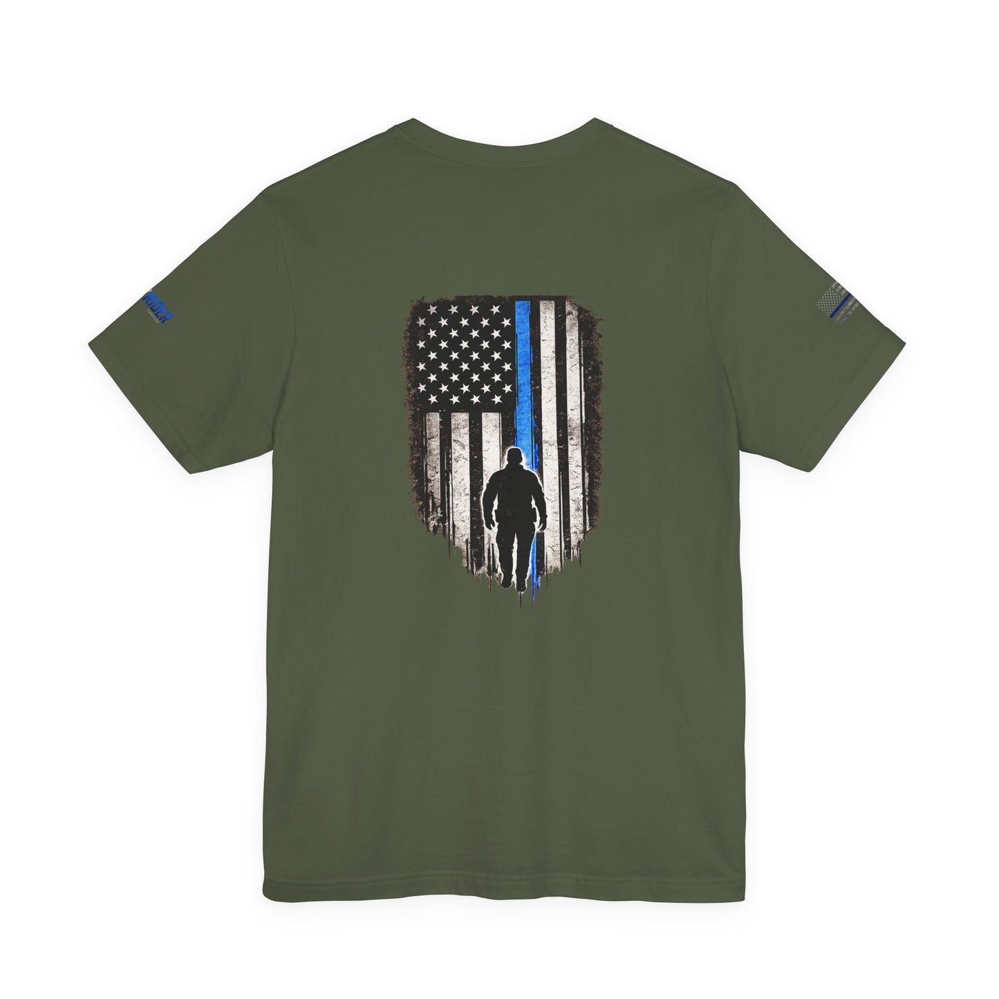 Thin Blue Line Flag T-Shirt | Law Enforcement Support Shirt | Police Officer Graphic Tee | Retired LEO-Owned Brand