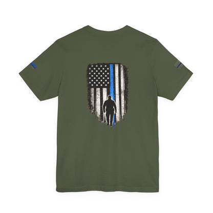Thin Blue Line Flag T-Shirt | Law Enforcement Support Shirt | Police Officer Graphic Tee | Retired LEO-Owned Brand