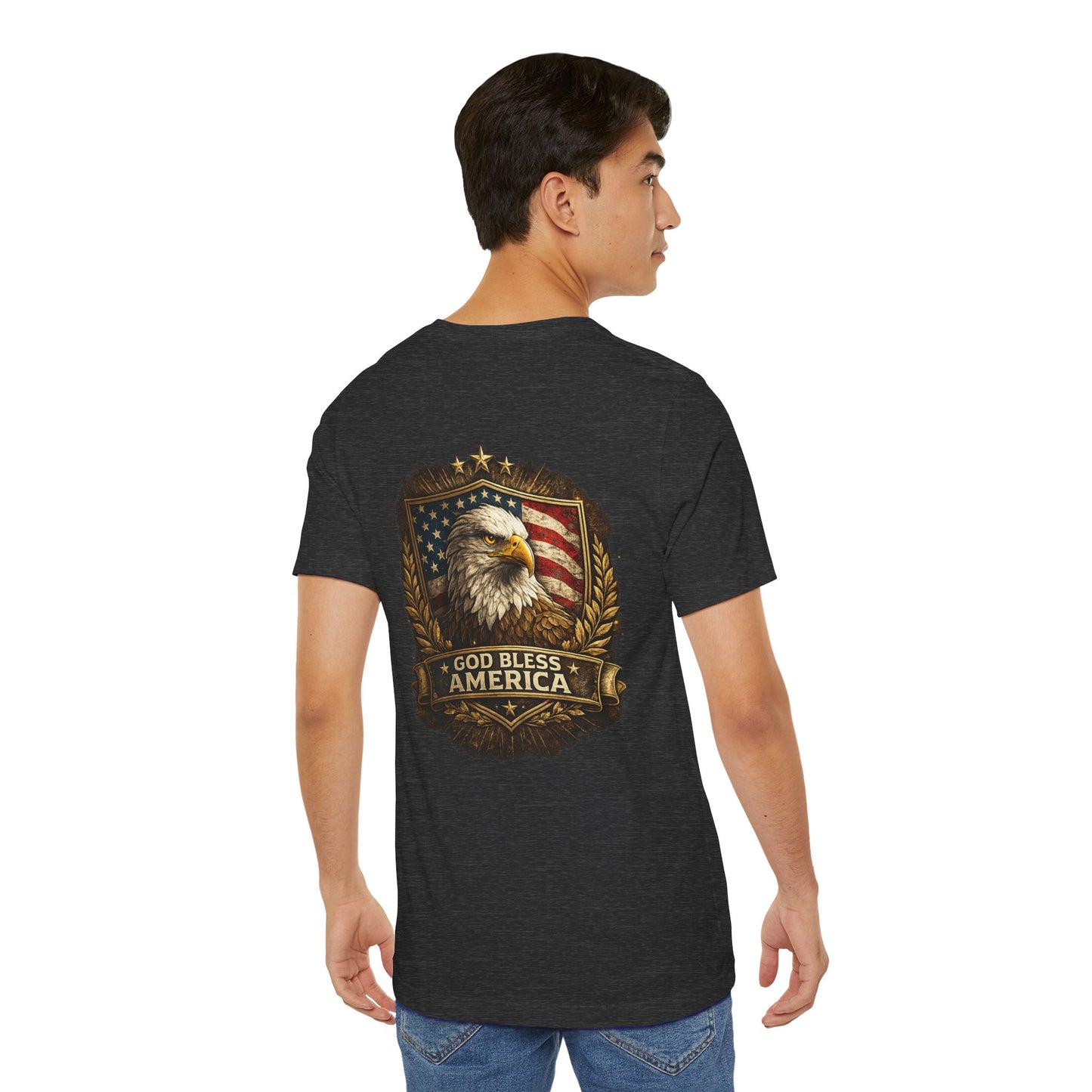 God Bless America Eagle T-Shirt — Patriotic Bald Eagle Tee