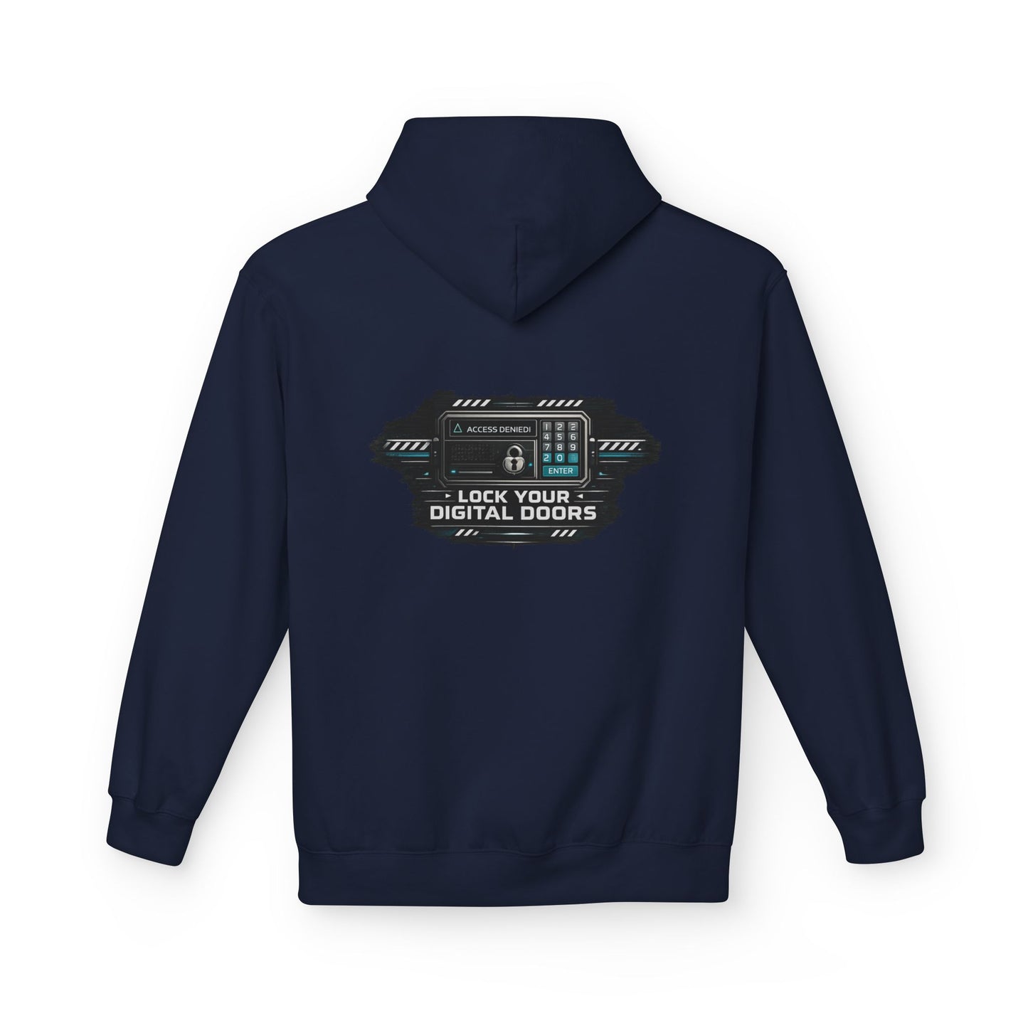 Cybersecurity Hoodie — "Lock Your Digital Doors" Tech Security Pullover