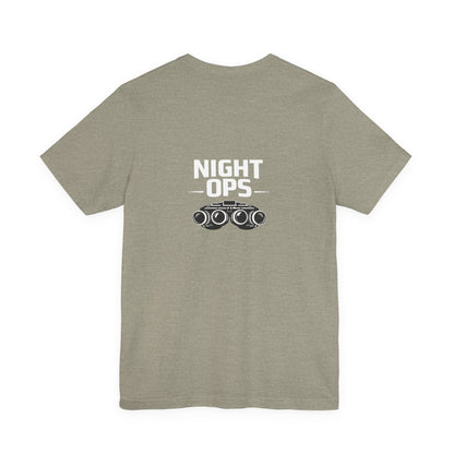 Night Ops Military Shirt, Tactical Typography T-Shirt, Operator Inspired Tee, Minimalist Combat Style Apparel, Military Gift