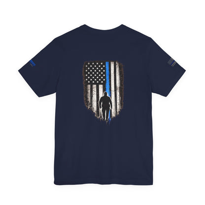 Thin Blue Line Flag T-Shirt | Law Enforcement Support Shirt | Police Officer Graphic Tee | Retired LEO-Owned Brand