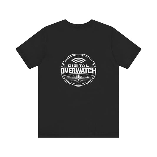 Digital Overwatch Graphic T-Shirt, Cyber Tech Tee, Minimalist Black Shirt, Hacker Style Apparel, IT Gift