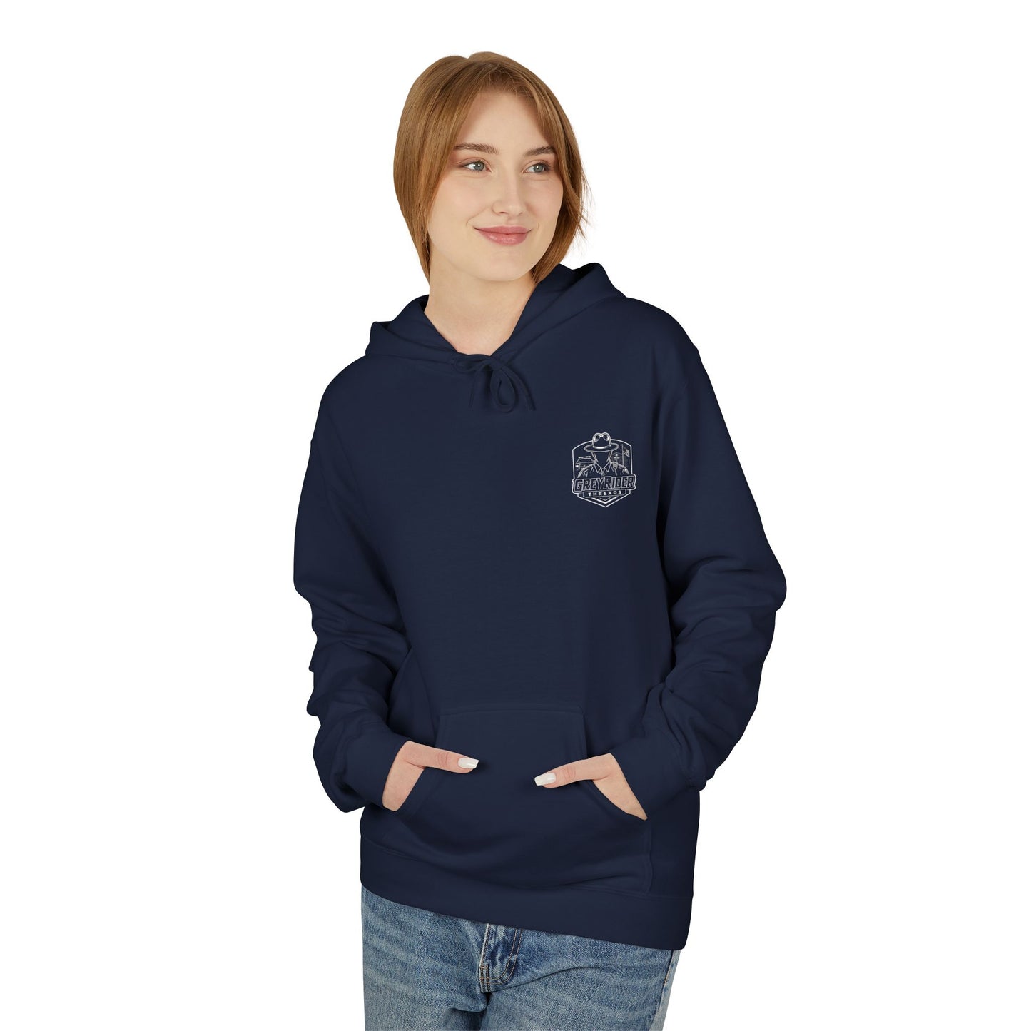 USA Flag Graphic Hoodie | GreyRider Threads Logo, American Colors