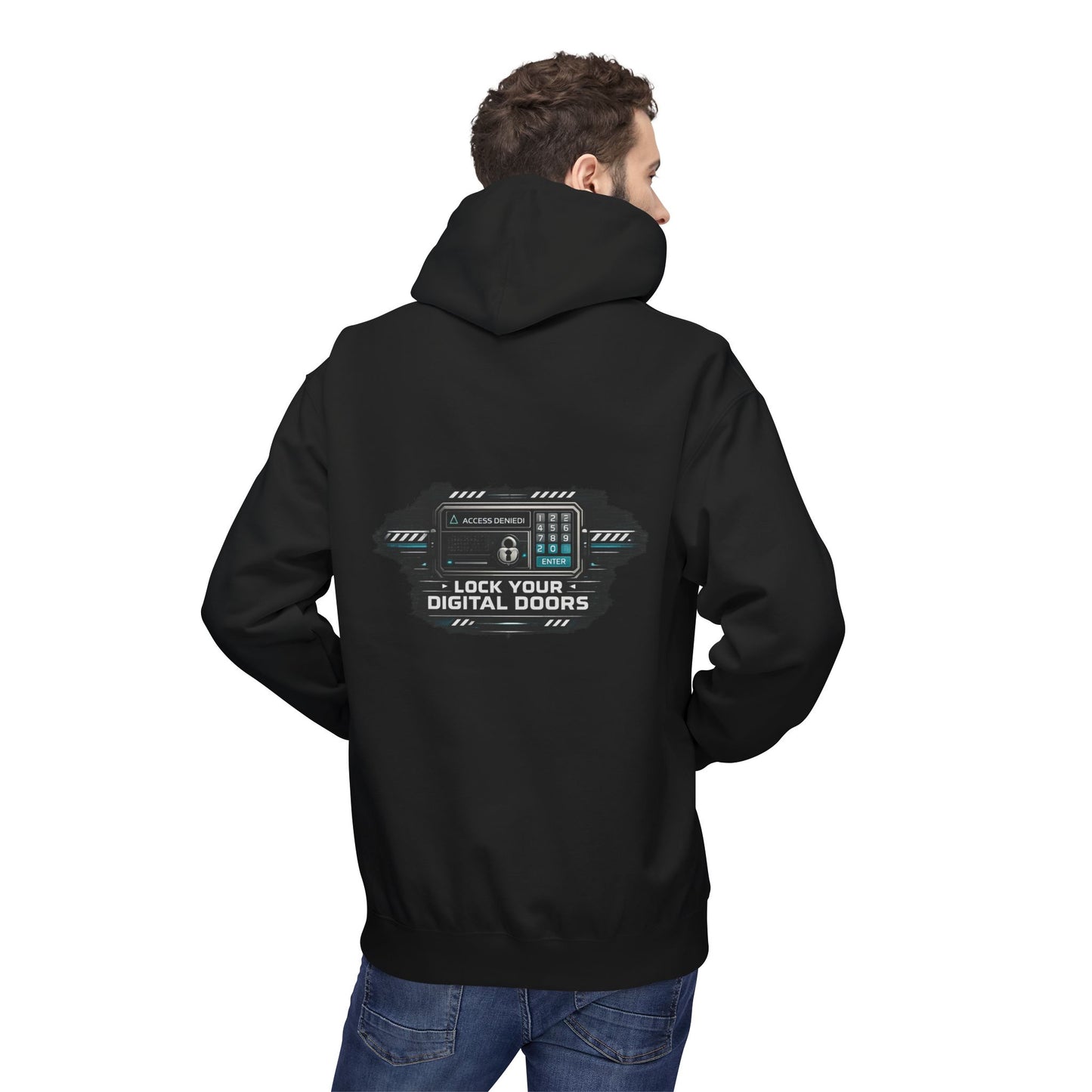 Cybersecurity Hoodie — "Lock Your Digital Doors" Tech Security Pullover