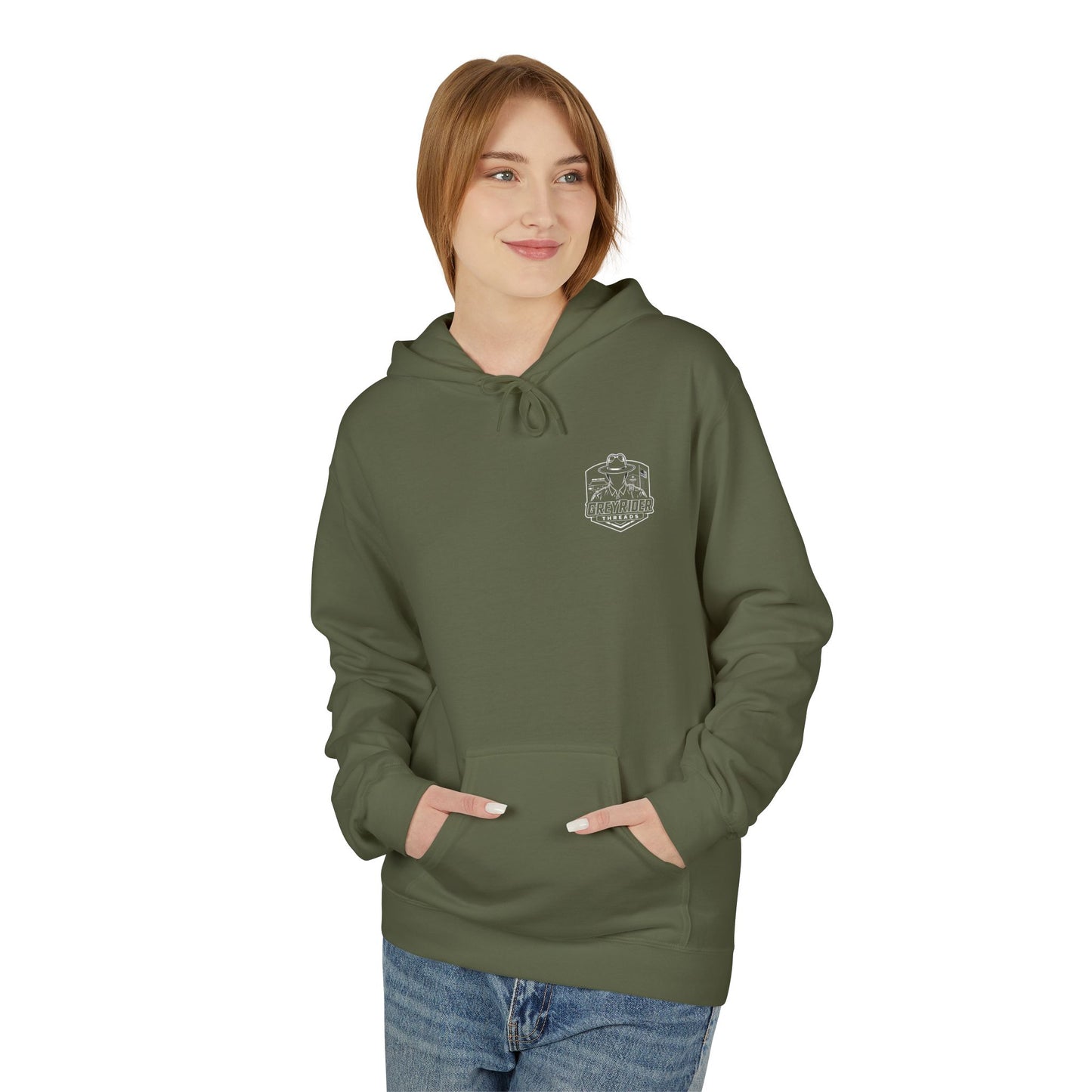Thin Blue Line Hoodie | Police Support Flag Badge Design | Law Enforcement Support | First Responder