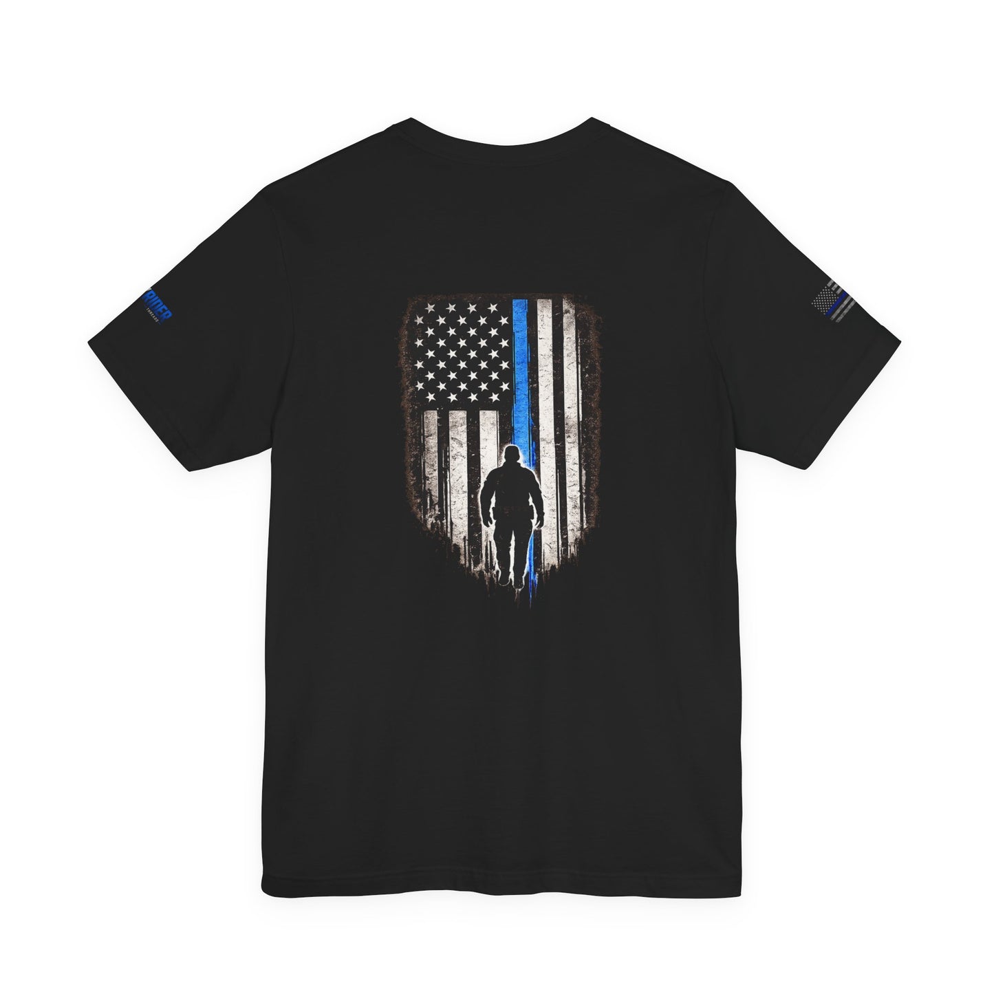 Thin Blue Line Flag T-Shirt | Law Enforcement Support Shirt | Police Officer Graphic Tee | Retired LEO-Owned Brand