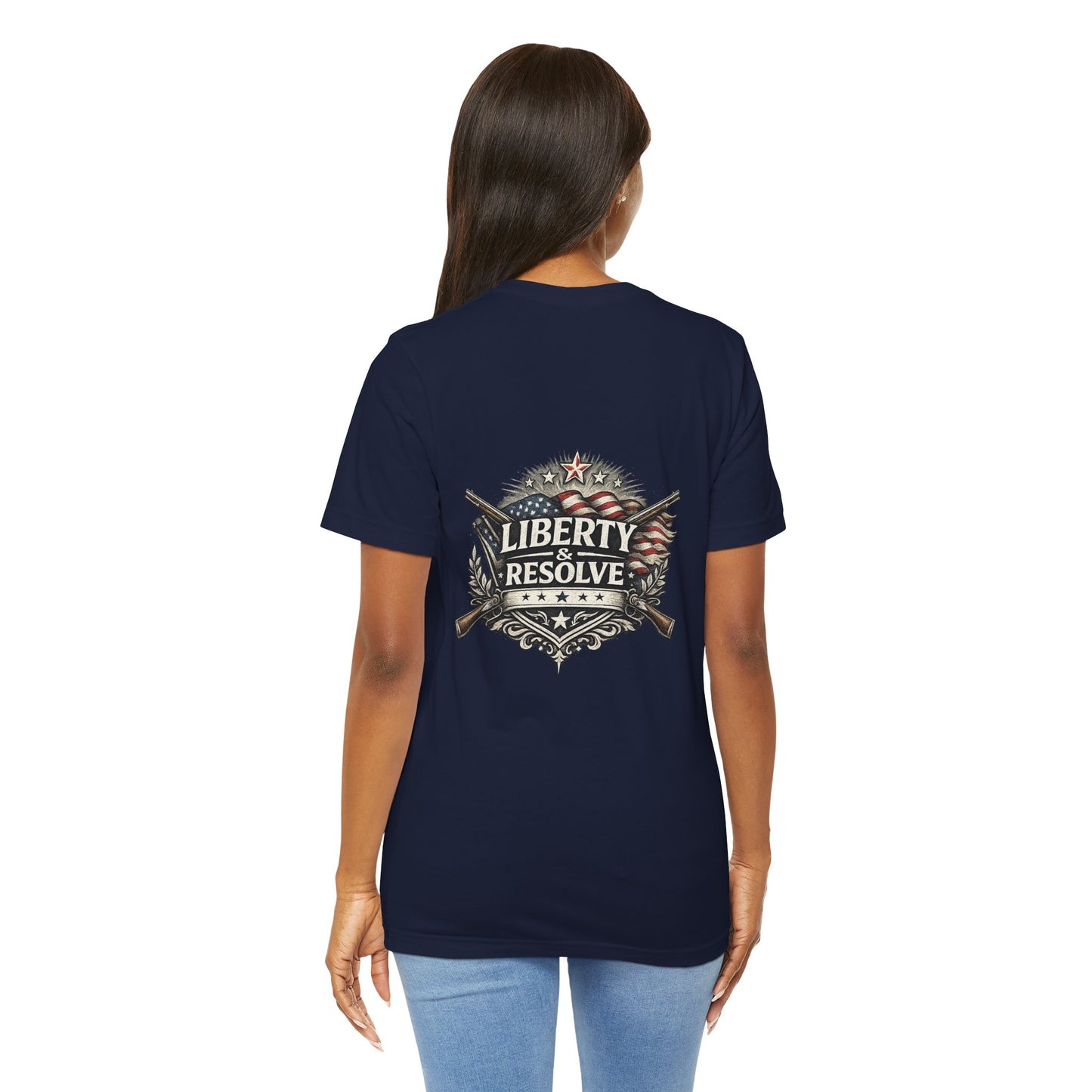 Liberty & Resolve logo T-Shirt | American Flag Graphic T-Shirt | USA Apparel | Freedom