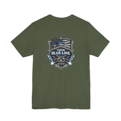 Thin Blue Line Shirt, Law Enforcement Graphic Tee, Police Support T-Shirt, First Responder Gift, Duty Inspired Apparel