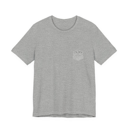 USA Flag Back Graphic Tee | GreyRider Threads Logo Front