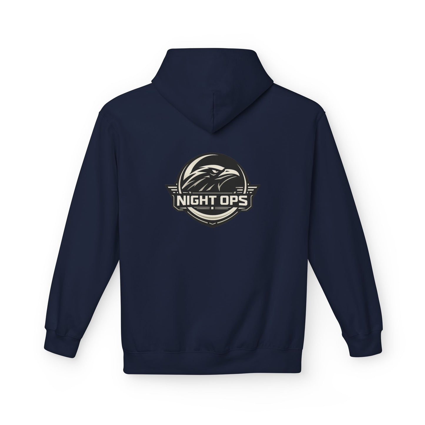 Night Ops Raven Hoodie — Raven Back Graphic & GreyRider Threads Logo