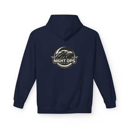 Night Ops Raven Hoodie — Raven Back Graphic & GreyRider Threads Logo