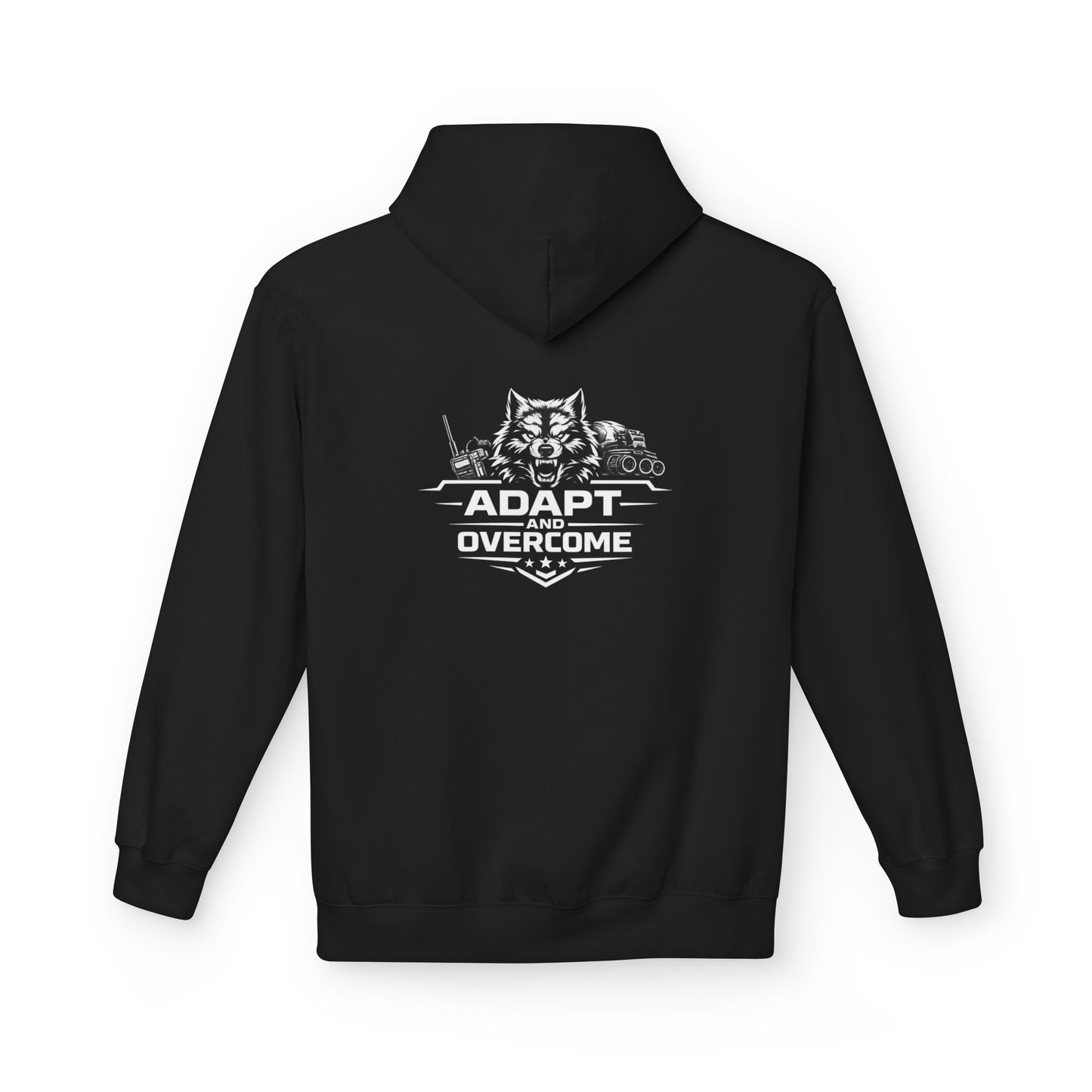 Adapt and Overcome Tactical Wolf Hoodie | Military Wolf Graphic Hoodie