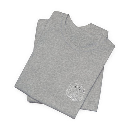 USA Flag Back Graphic Tee | GreyRider Threads Logo Front