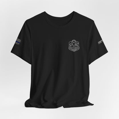Thin Blue Line Flag T-Shirt | Law Enforcement Support Shirt | Police Officer Graphic Tee | Retired LEO-Owned Brand