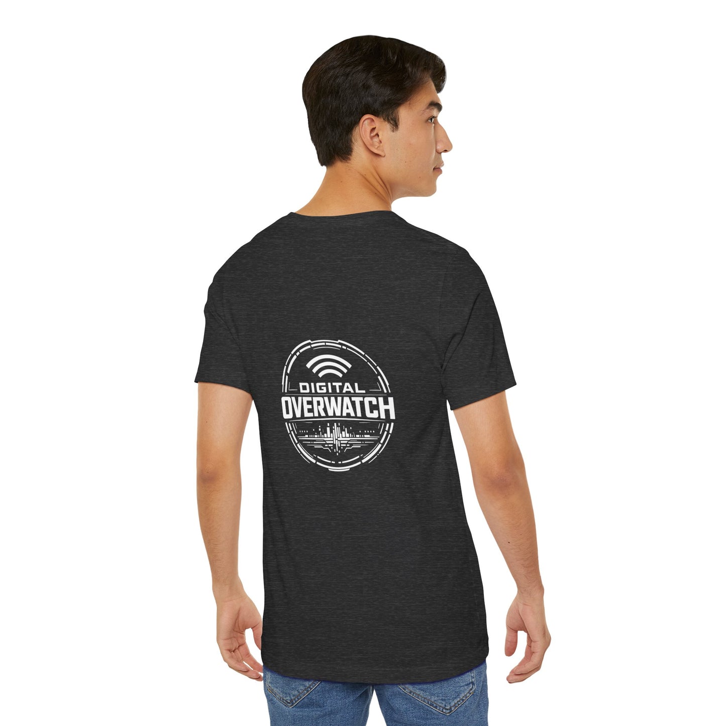 Digital Overwatch Graphic T-Shirt, Cyber Tech Tee, Minimalist Black Shirt, Hacker Style Apparel, IT Gift