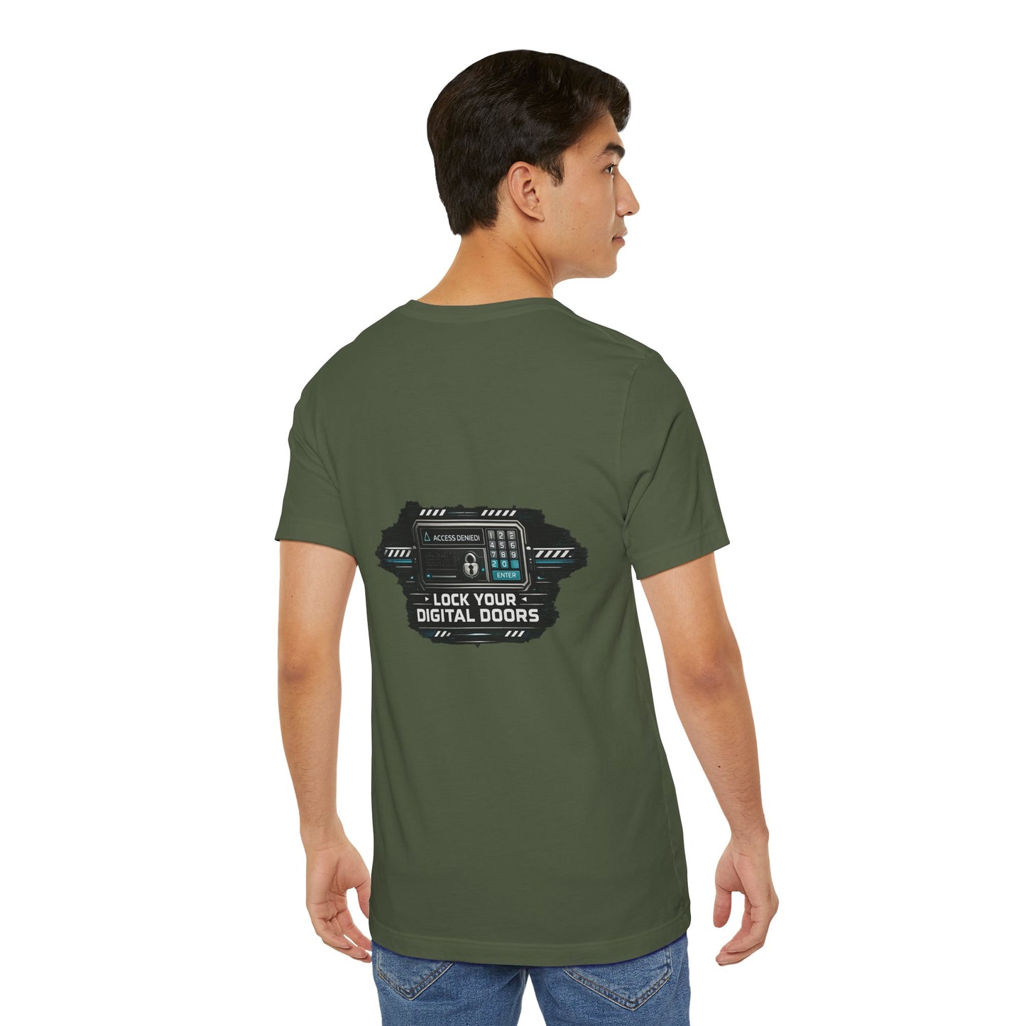 Lock Your Digital Doors T-Shirt | Cybersecurity Tech Tee