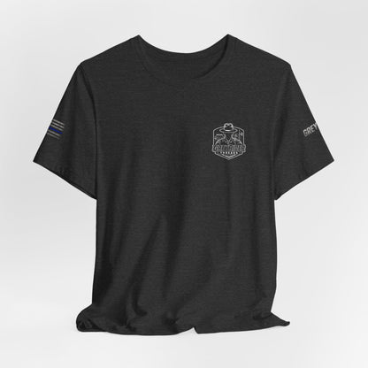 Thin Blue Line Flag T-Shirt | Law Enforcement Support Shirt | Police Officer Graphic Tee | Retired LEO-Owned Brand