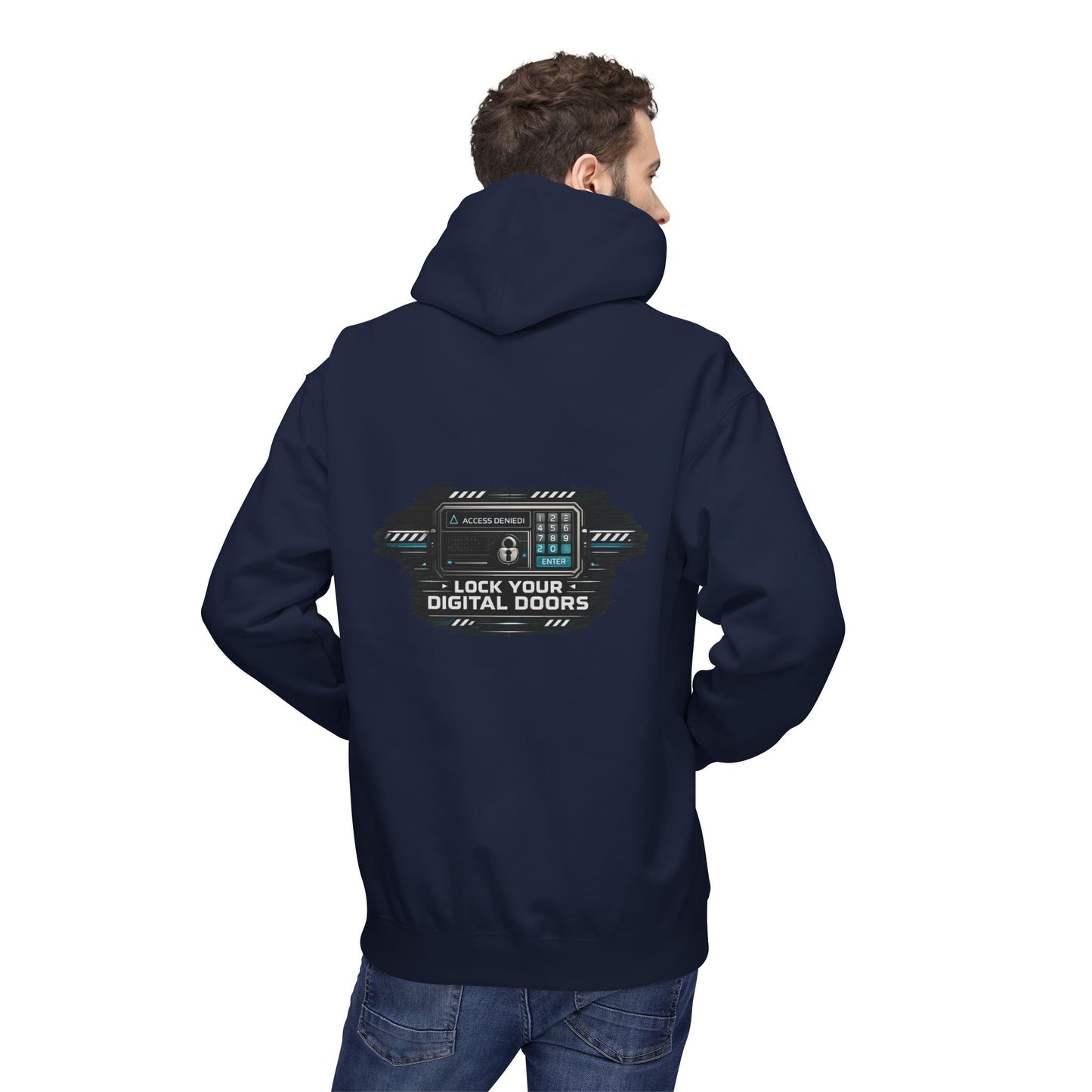 Cybersecurity Hoodie — "Lock Your Digital Doors" Tech Security Pullover