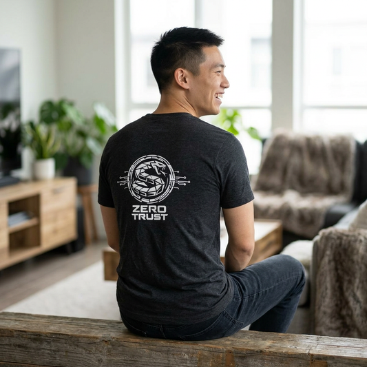 Zero Trust Cybersecurity Shirt, Cyber Snake Shield Tee, Hacker Graphic T-Shirt, InfoSec Gift, Tactical Tech Apparel