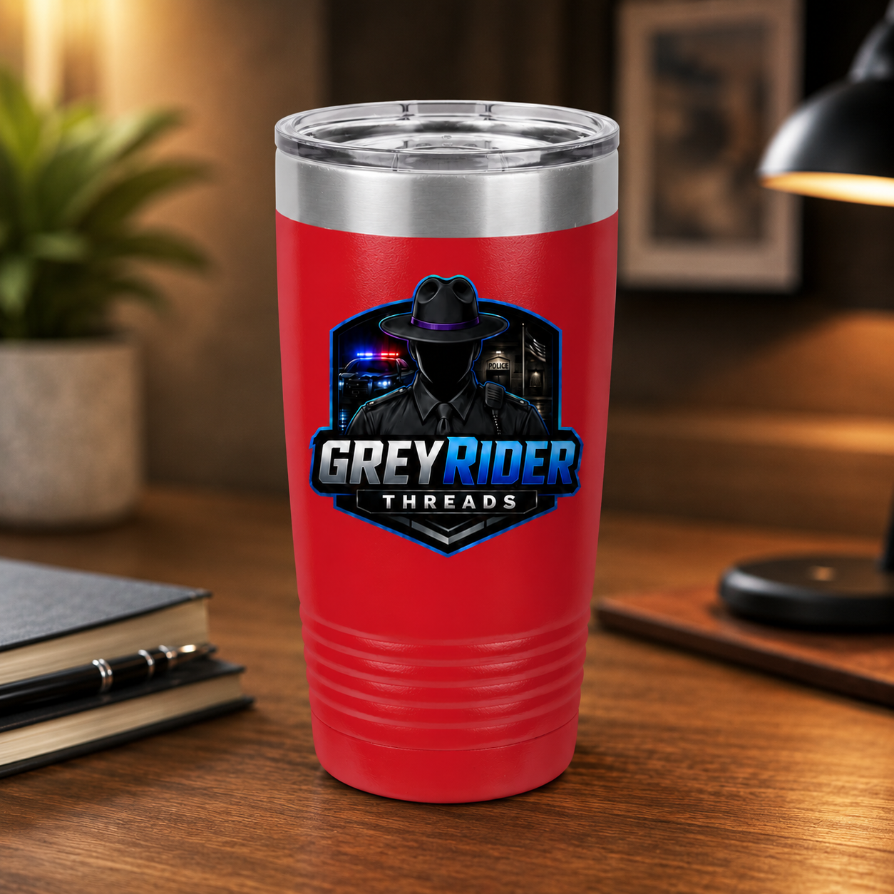 GreyRider Threads 20oz Insulated Tumbler — Logo Travel Mug