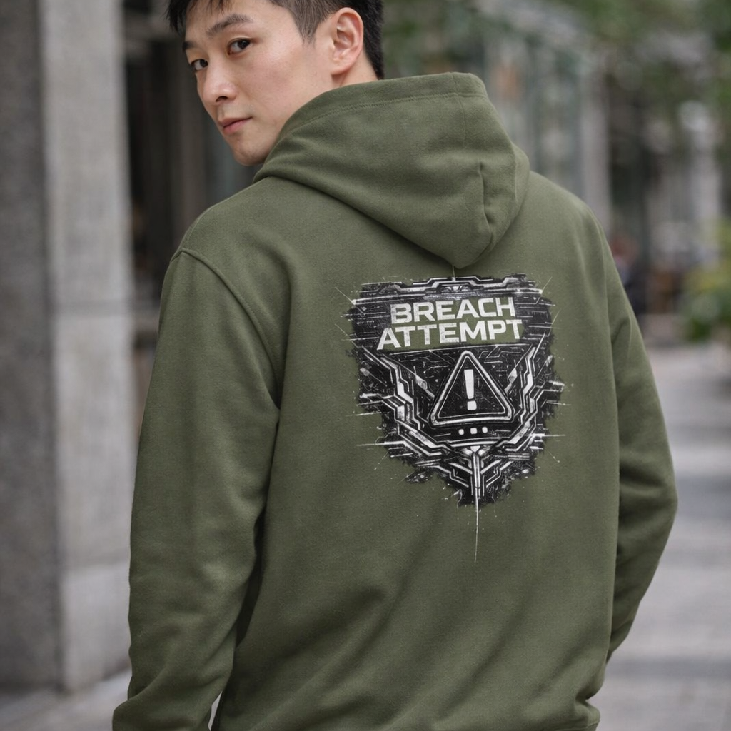 Breach Attempt Cybersecurity Hoodie, Hacker Graphic Sweatshirt, InfoSec Hoodie, Tech Security Apparel, Cyber Gift