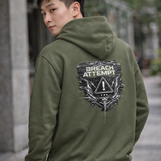 Breach Attempt Cybersecurity Hoodie, Hacker Graphic Sweatshirt, InfoSec Hoodie, Tech Security Apparel, Cyber Gift