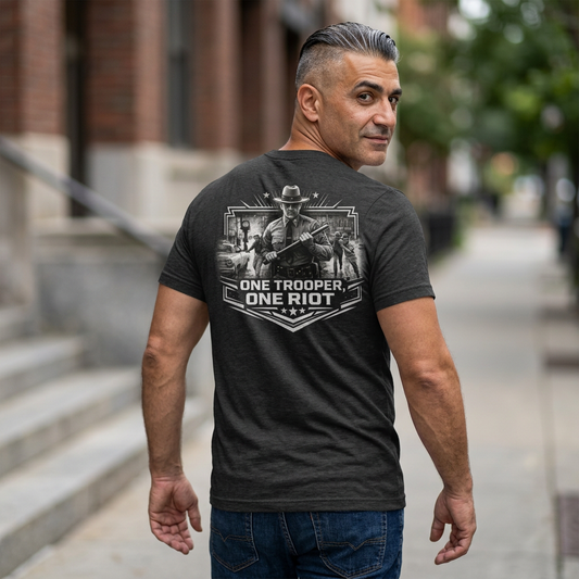 One Trooper One Riot Tee | Law Enforcement Police Design