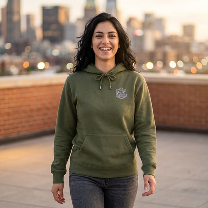 Night Ops Raven Hoodie — Raven Back Graphic & GreyRider Threads Logo
