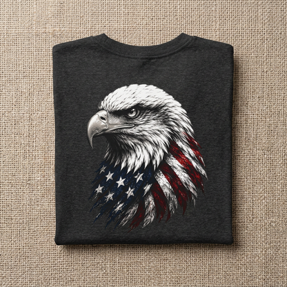 American Flag Bald Eagle Tee | Patriotic Eagle Shirt, USA Flag Graphic