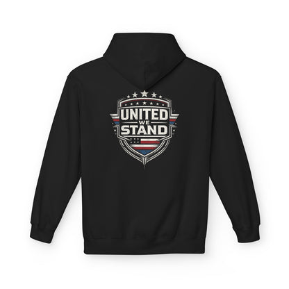 United We Stand Patriotic Hoodie | American Flag Design