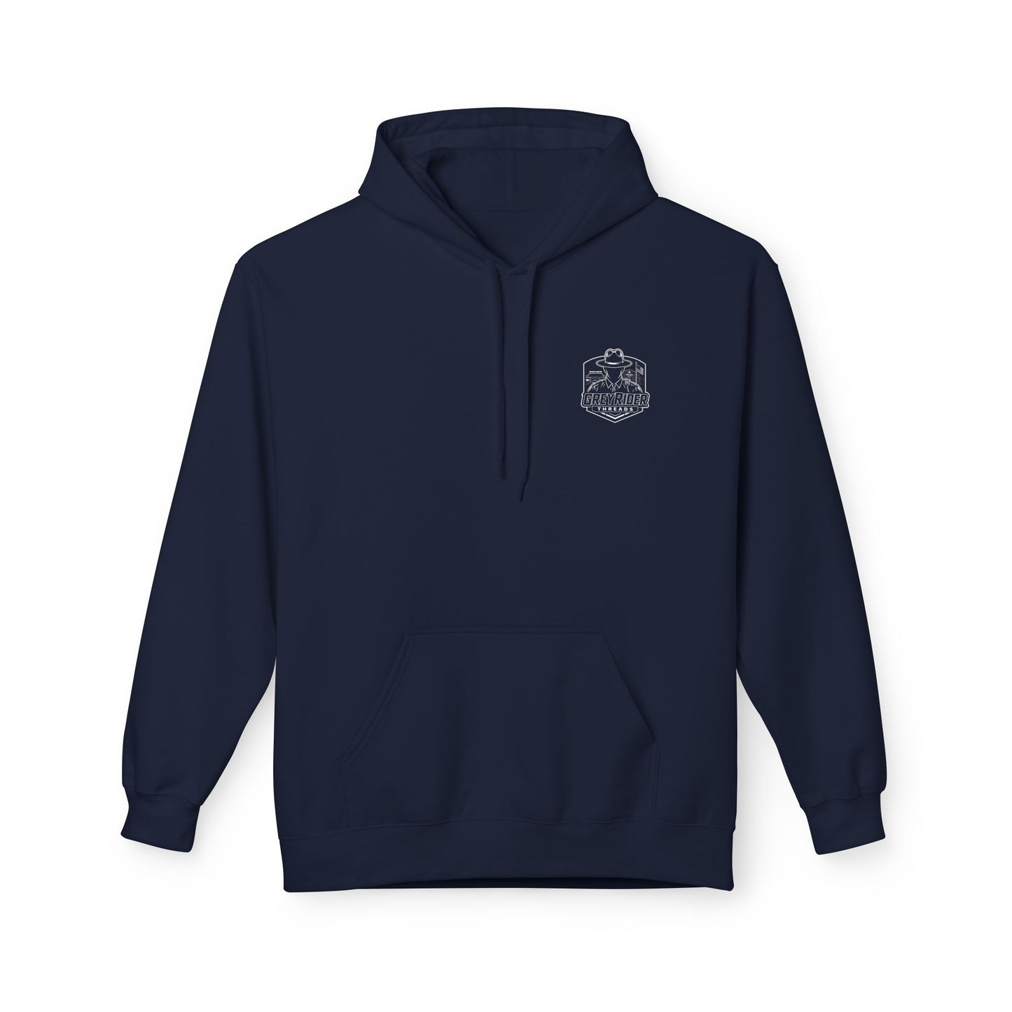 USA Flag Graphic Hoodie | GreyRider Threads Logo, American Colors