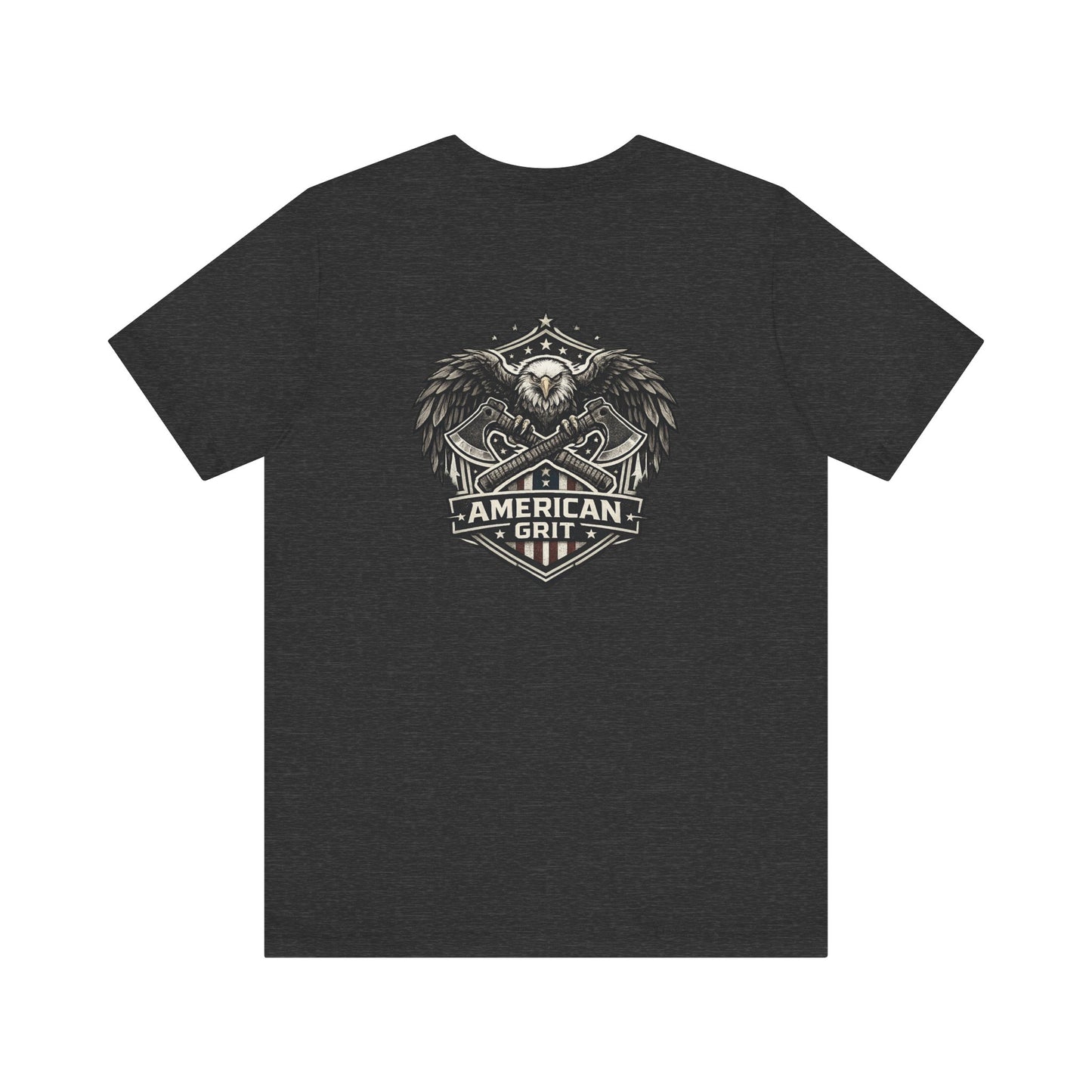 American Grit Patriotic T-Shirt, Eagle Shield Graphic Tee, USA Freedom Shirt, Biker Style Patriot Tee, American Gift