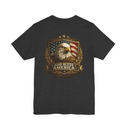 God Bless America Eagle T-Shirt — Patriotic Bald Eagle Tee