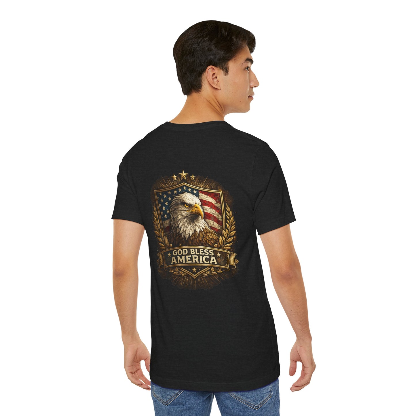 God Bless America Eagle T-Shirt — Patriotic Bald Eagle Tee