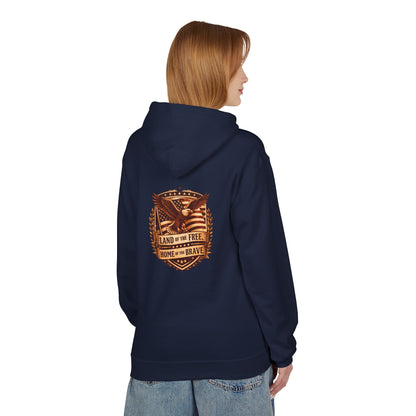 Land of the Free Eagle Shield hoodie | patriotic America emblem