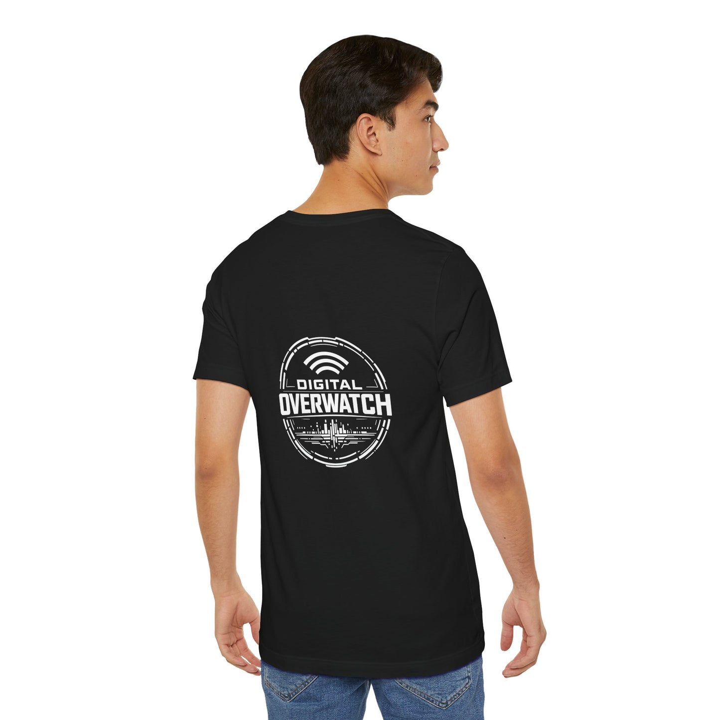 Digital Overwatch Graphic T-Shirt, Cyber Tech Tee, Minimalist Black Shirt, Hacker Style Apparel, IT Gift