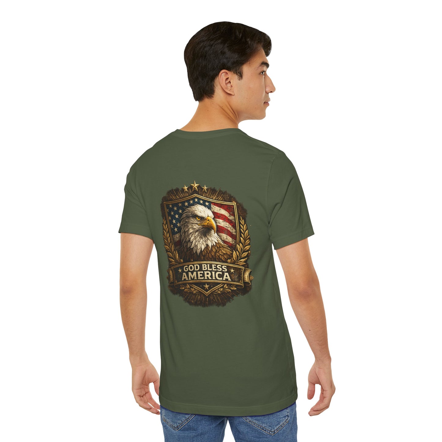 God Bless America Eagle T-Shirt — Patriotic Bald Eagle Tee