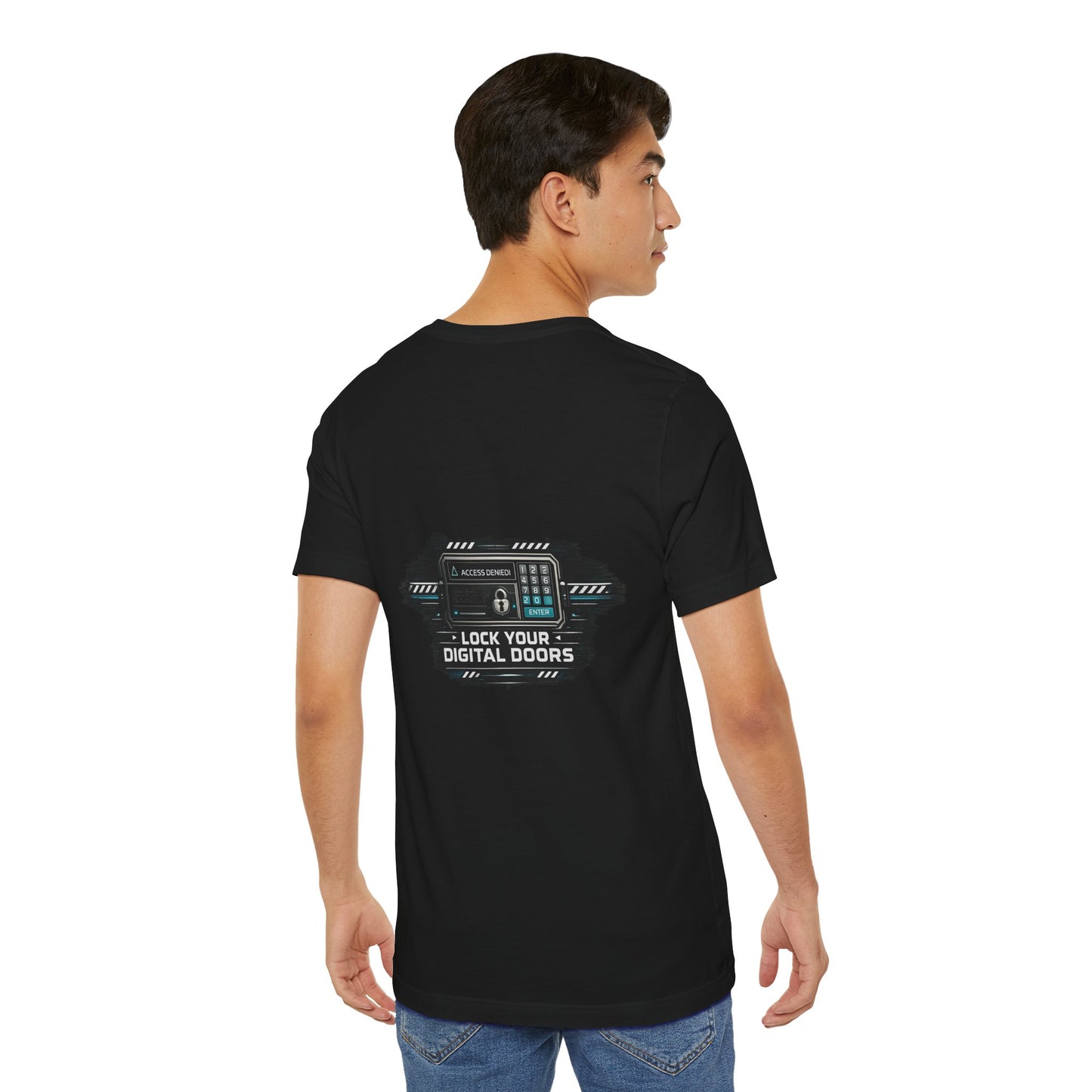 Lock Your Digital Doors T-Shirt | Cybersecurity Tech Tee