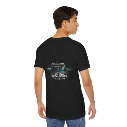 Lock Your Digital Doors T-Shirt | Cybersecurity Tech Tee