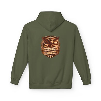 Land of the Free Eagle Shield hoodie | patriotic America emblem